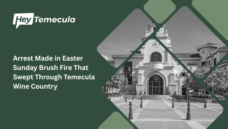 arrest made in easter sunday brush fire that swept through temecula wine country